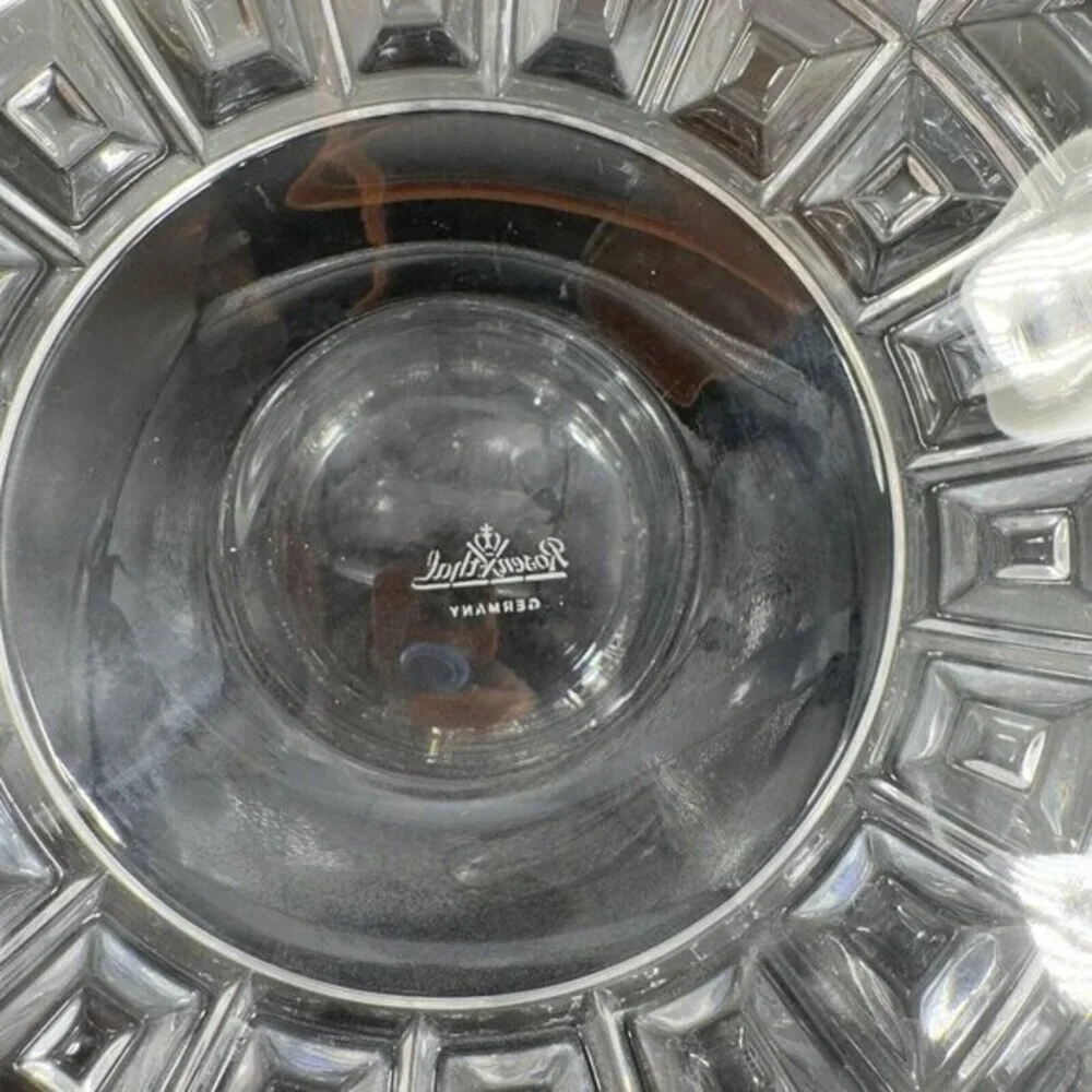 Rosenthal Clear Crystal Glass Domus‎ Pattern Large Round Heavy Made In Germany